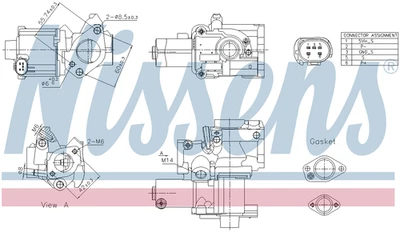 Nissens EGR Valve 98199 for eg. AUDI A4 B8 (2008) A4 2.7 TDI etc - Image 1 of 4