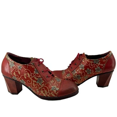 Zapato rojo con cordones de tacón L'Artiste Octavius para mujer talla 41 Foto 1 de 4