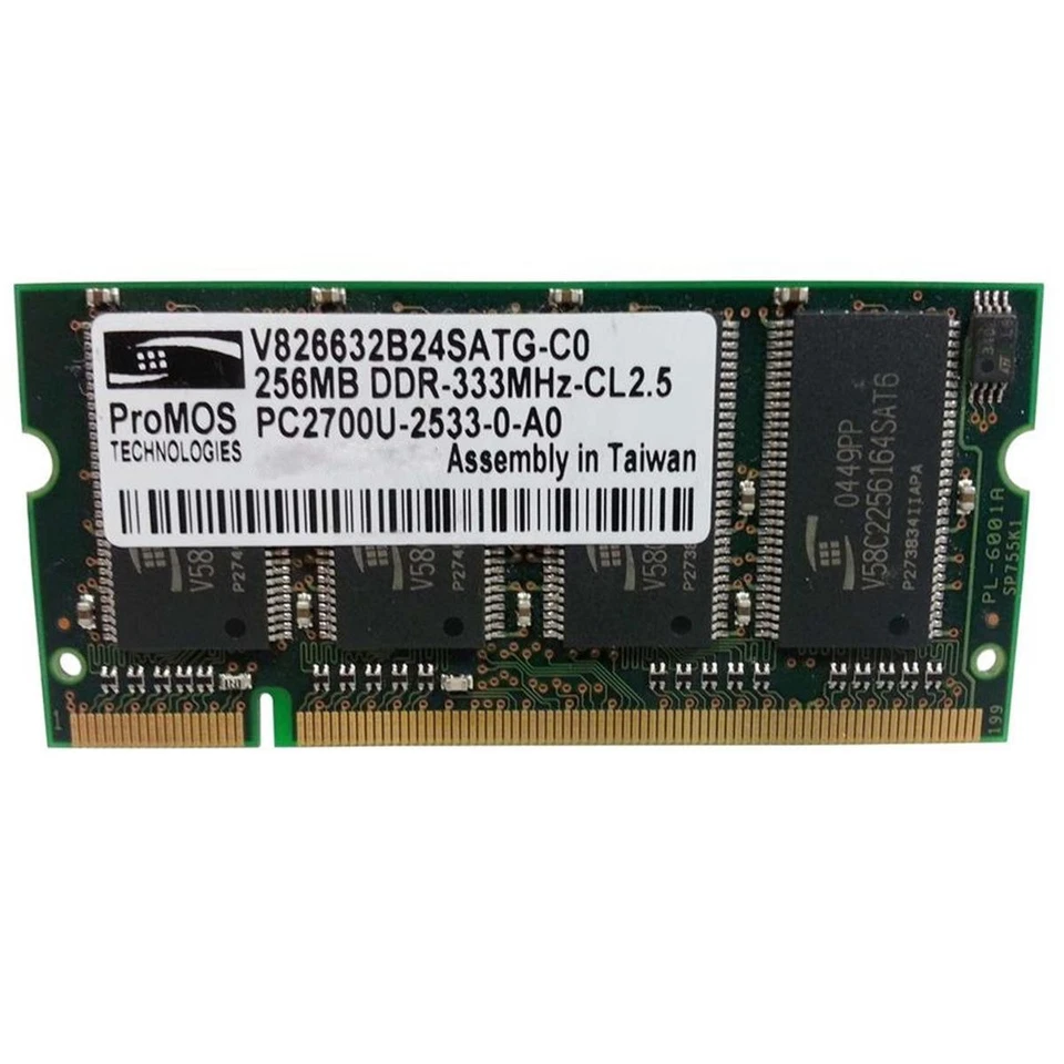 V826632B24SATG-C0 DDR1 256MB 333MHZ DDR DDR1 Sodimm Table Module RAM - Image 1 of 1