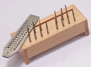 14pc Watchmakers Tap & Die Set 0.7mm–2.0mm Screw Plate & Stand Watch Repair Tool - Picture 1 of 4