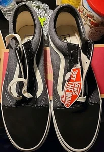 Old School Vans Talla 12 Para hombres Negro Denim Número VN 0A5JMIQ47 NUEVO EN CAJA LOOK😃 - Imagen 1 de 9