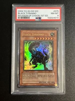 2004 Yu-Gi-Oh! Black Tyranno 2004 IOC-075 1st Edition PSA 8 - Image 1 of 4