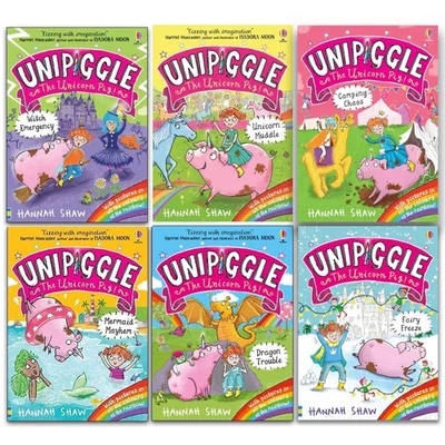 Unipiggle the Unicorn Pig Series 6 Books Paperback - Ages 6-9 - By Hannah Shaw - Image 1 of 2