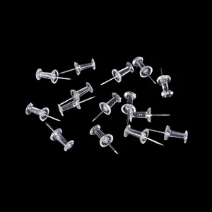 High 40 Pcs Transparent Push Pins Notice Board Map Thumb Tacks Point Bulleti _si - Zdjęcie 1 z 11