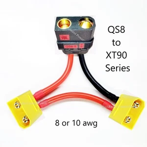 RCP-QS8 HEMBRA A XT90 MACHO SERIE ANTICHISPAS ARNÉS 8 o 10 AWG Doble Voltaje - Imagen 1 de 18