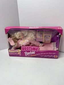 New Vintage 1993 Mattel Bedtime Barbie Doll Soft Body 11079 - Picture 1 of 12
