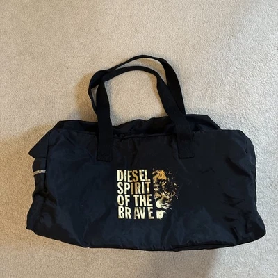 Diesel Spirit of The Brave Black Weekender Holdall Overnight Gym Duffle Bag - Image 1 of 4
