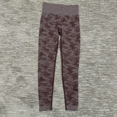 Gymshark Leggings Womens Small Purple Camo Adapt Seamless High Waisted Workout - Image 1 of 4