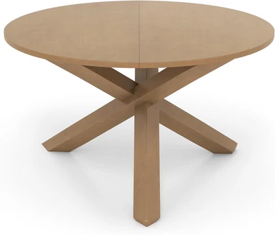 "Mesa de comedor 47"" para 4-6 personas, mesa de cocina moderna de madera natural con aire acondicionado macizo" Foto 1 de 4