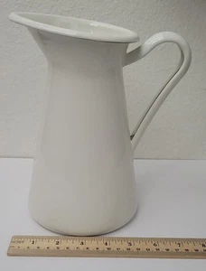 Weißer Emaille Emaillegeschirr Krug französischer Stil kleiner - Bild 1 von 4