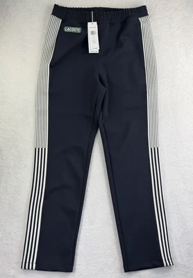 Pantalones deportivos Lacoste XH1613 a rayas en contraste azul marino para hombre S FR 3 polar algodón Foto 1 de 4
