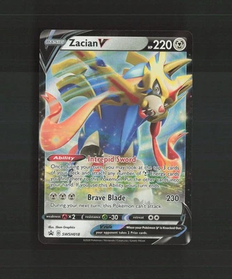Zacian V SWSH018 Sword & Shield Black Star Promo Holo Pokemon Card LP+ - Image 1 of 4