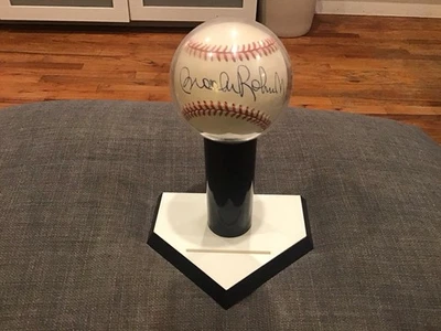 Brooks Robinson Autographed 1990s Baseball Baltimore Orioles HOF Gene Budig - Image 1 of 3