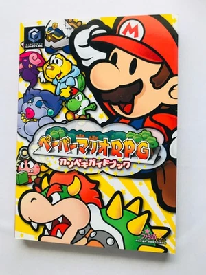 Paper Mario RPG Perfect Complete Kanpeki Guide Book GC Strategy with Postcard - Image 1 of 4
