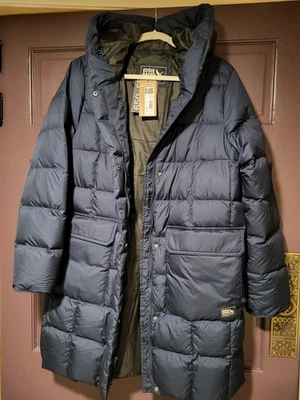 $229 Nuevo con Etiquetas Eddie Bauer Yukon Plumón Parka Chaqueta Abrigo de Invierno AZUL MARINO Mujeres Foto 1 de 4