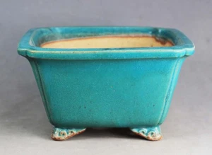 Tokoname Square Bonsai Pot by Shibakatsu, #E-59TM : 150*147*H83mm - Picture 1 of 7