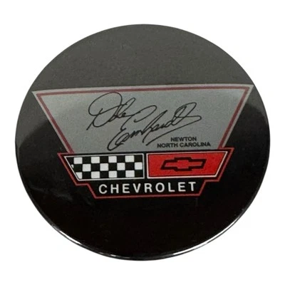 Dale Earnhardt Sr. Chevrolet Dealership Newton NC 3" Pin Back Button - Image 1 of 3