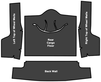 Amortiguador de sonido para Chevrolet Corvette Roadster 1963-67 masilla con almohadilla trasera 4 piezas Foto 1 de 4