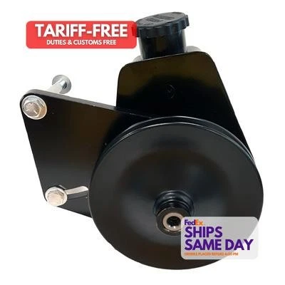 Borgeson 800338, комплект черный стальной насос гидроусилителя руля Big Block Mopar Performance - Изображение 1 из 4