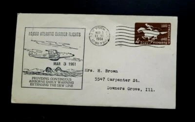 US NAVAL COVER  1961 10,000 ATLANTIC BARRIER FLIGHTS 50TH ANN. NAVAL AVIATION - Image 1 of 2