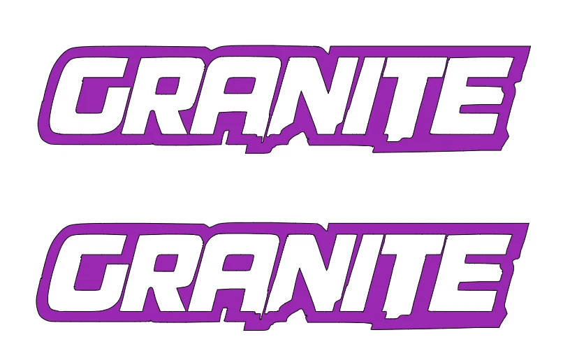 Arrma GRANITE DIE-CUT Decal Sticker ( 2 PCS ) Offroad RC Truck NEW - Image 1 of 1