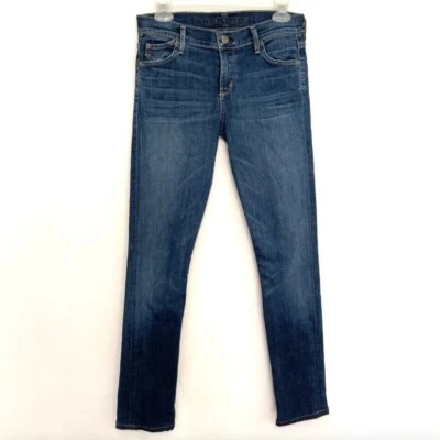 Pantalones de mezclilla CITIZENS OF HUMANITY COH Avedon tiro bajo pierna ajustada etiqueta lavado oscuro 29 W29 Foto 1 de 4