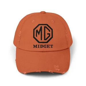MG Midget Logo Distressed Cap - UK Retro Vintage Car Automobile Badge 60s Gift - Picture 1 of 37