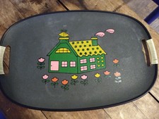 Vintage 60s/70s Serving Tray, Decor, Wall Hanging, movie prop