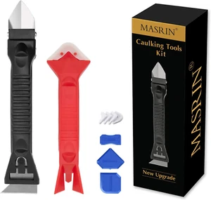 Caulking Tools-Silicone Sealant Finishing Tool Kit Caulk Grout Remover Scraper(S - Picture 1 of 12