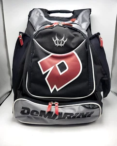 DeMarini Backpack Baseball Softball Fastpitch Bag Red White Black - Picture 1 of 6