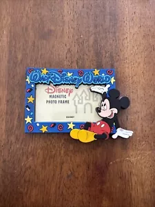 Vintage Disney World Mickey Mouse Vinyl Magnetic Picture Frame 1990s - Picture 1 of 4
