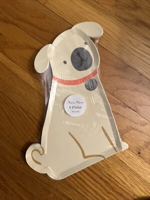 Meri Meri Dog Dessert Plates! 8 Count Decorative Pug New In Package Sealed Cute - Image 1 of 4
