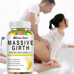 Male Enhancement Gummies Booster & Thicker Last Longer Stronger 60 Pills - Picture 1 of 12