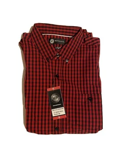 Weatherproof Men's Red Plaid Shirt Short Sleeve XL New button up - Picture 1 of 9