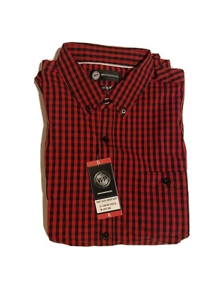 Weatherproof Men's Red Plaid Shirt Short Sleeve XL New button up - Image 1 of 4