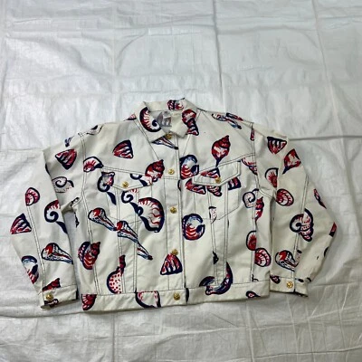 Chaqueta para mujer UNGARO PARALELE PARIS concha marina estampada talla 10 23" Pit to Pit Foto 1 de 4