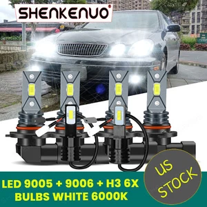 For Lexus SC300 SC400 1994-2000 LED Headlight High Low Beam + Fog Lights Bulbs - Picture 1 of 11