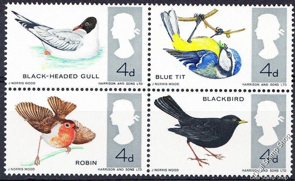GB 1966 Birds Phosphor Complete Set SG 696p - 699p Unmounted Mint - Image 1 of 1