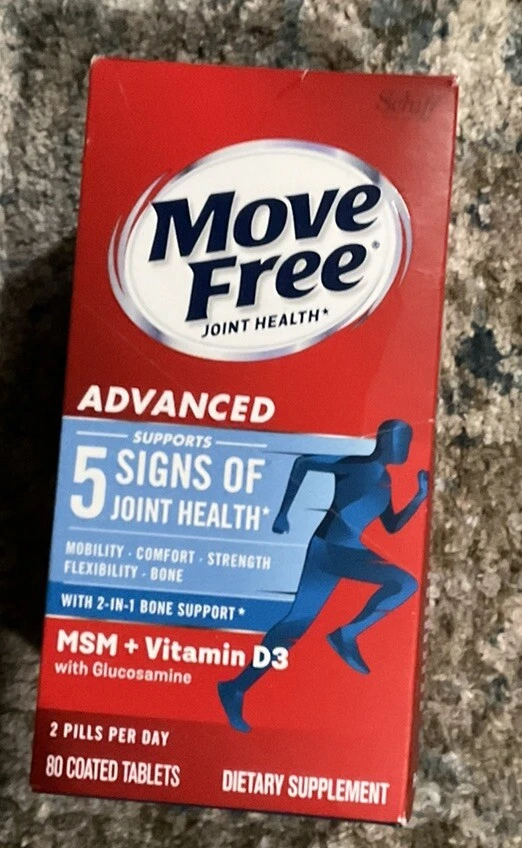 Move Free Glucosamine Chondroitin MSM Vitamin D3 Joint Health Supplement 80 Tablets
