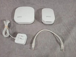 eero WiFi Router B010001  & Extender D010001 w/ Power Cord PARTS/REPAIR ONLY - Afbeelding 1 van 8
