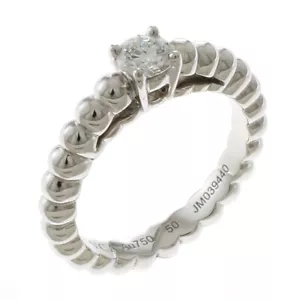 Van Cleef & Arpels perle Rings Diamond White gold Au750 K18 P0019277 - Picture 1 of 8