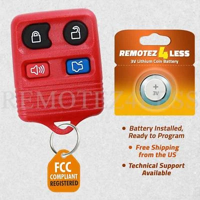 Keyless Entry Remote for 2005 2006 2007 Ford Five Hundred Car Key Fob Red Foto 1 de 4