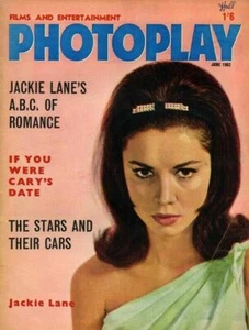 Revista de reproducción fotográfica Jackie Lane portada foto estrellas y autos Steve McQueen 1962 - Imagen 1 de 2