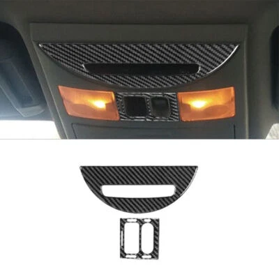 2 peças para Nissan Quest 2004-06 acabamento interno de fibra de carbono console superior - Imagem 1 de 4