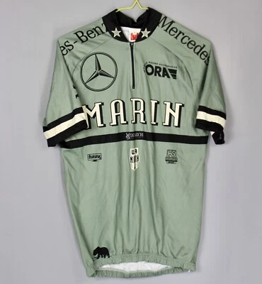 DE MARCHI MERCEDES BENZ CYCLING JERSEY SHIRT ORA SIZE S MARIN - Imagem 1 de 4