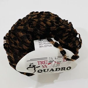 2oz 1 Skein QUADRO DYED 027 YARNS  Brown/Black WOOL NYLON YARN Made In Italy - Picture 1 of 3