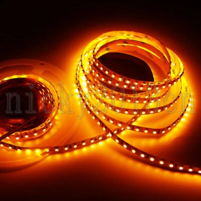 12V 5M Orange 3528 LED Flexible Strip light Tape 600LEDs Non Waterproof 120LED/m - Image 1 of 4