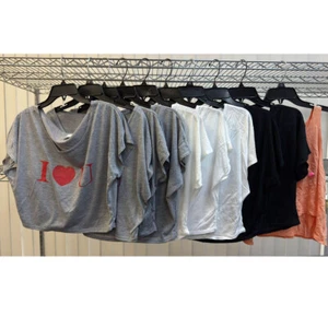 Wholesale Lot 10 Woman Solid Short Sleeve Crop T-shirt Mixed Size Colors S-XL - Picture 1 of 12