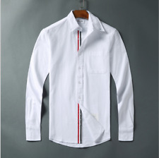 NWT TB Oxford Grosgrain Placket Cotton Shirt Simple Long Sleeve Shirts*