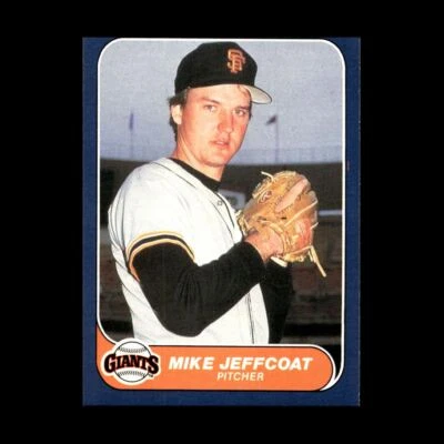 Mike Jeffcoat 1986 Fleer San Francisco Giants #545 R318I 45 - Image 1 of 2